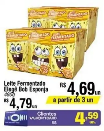 Fort Atacadista Leite Fermentado Elege Bob Esponja 480g oferta