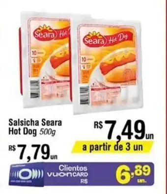 Fort Atacadista Salsicha Seara Hot Dog 500g oferta