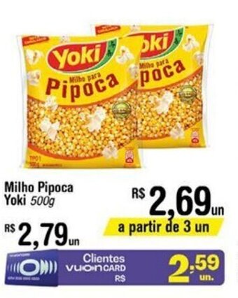 Fort Atacadista Milho Pipoca Yoki 500g oferta