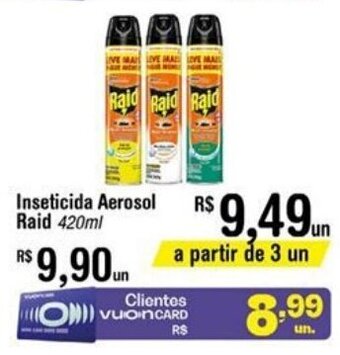 Fort Atacadista Inseticida Aerosol Raid 420ml oferta