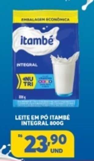 Atacadão Centro Sul Leite em po Itambe Integral 800g oferta