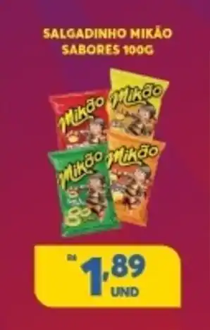 Atacadão Centro Sul Slagadinho Mikao sabores 100g oferta
