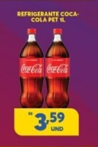 Atacadão Centro Sul Refrigerante Coca Cola Pet 1L oferta