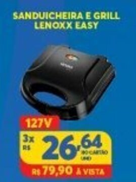 Sanduicheira E Grill Lenoxx Easy 127V