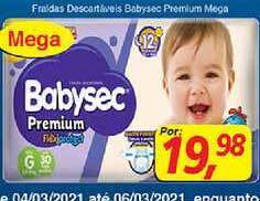 Supermercados Guanabara Fraldas Descartáveis Babysec Premium Mega oferta