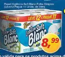 Supermercados Guanabara Papel Higiênico Soft Blanc Folha Simples Leve 12 Pague 11 oferta