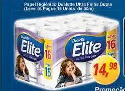 Supermercados Guanabara Papel Higiênico Dualette Elite Ultra Folha Dupla Leve 16 Pague 15 oferta
