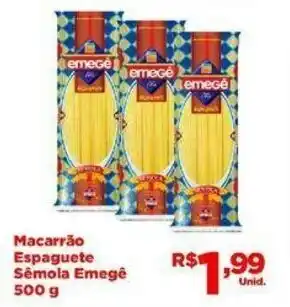 Tatico Macarrao Espaguete Semola Emege 500g oferta