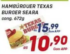 Prezunic Hambúrguer Texas Burger Seara Cong. 672g oferta