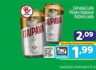 Cerveja Lata Pilsen Itaipava Cada 350ml