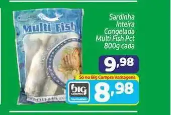 Sardinha Inteira Congelada Multi Fish Pct 800g