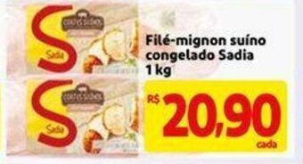 Extra File-mignon suino congelado Sadia 1kg oferta