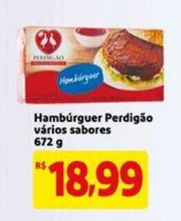 Extra Hamburguer Perdigao varios sabores 672g oferta