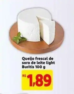 Extra Queijo Frescal de Soro de Leite Light Buritis 100g oferta