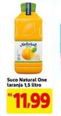 Extra Suco Natural One Laranja 1.5L oferta