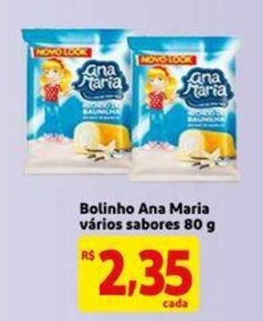 Bolinho Ana Maria Varios Sabores 80g