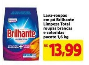 Extra Lava-Roupas em po Brilhante Limpeza Total roupas brancas e coloridas pacote 1.6kg oferta