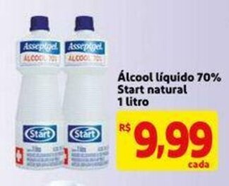 Extra Alcool liquido 70% Start natural 1L oferta