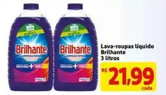 Extra Lava-Roupas Liquido Brilhante 3L oferta