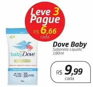 Drogal Dove baby sabonete líquido 180 ml oferta
