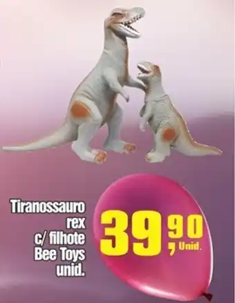 CoopBom Tiranossauro rex c/ filhote Bee Toys unid. oferta