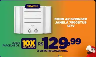 DB Supermercados COND AR SPRINGER JANELA 7500BTUS oferta