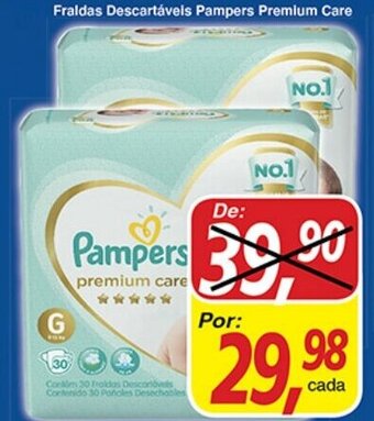 Supermercados Guanabara Fraldas Descartaveis Pampers Premium Care oferta