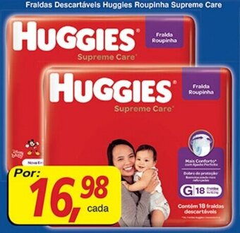 Supermercados Guanabara Fraldas Descartaveis Huggies Roupinha Supreme care oferta
