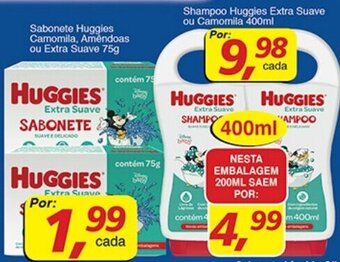 Supermercados Guanabara Sabonete Huggies Camomila, Amendoas ou Extra Suave 75g oferta