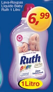 Supermercados Guanabara Lava roupas Liquido Baby Ruth 1L oferta