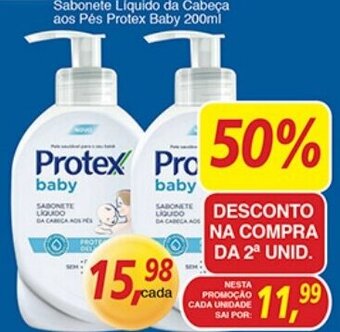Supermercados Guanabara Sabonete Liquido da Cabeca aos Pes Protex Baby Refil 200ml oferta