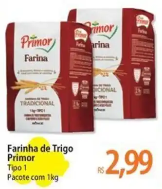 Atacadão Farinha de Trigo Primor Tipo 1 Pacote com 1kg oferta