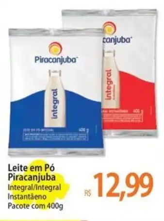 Atacadão Leite em Pó Piracanjuba Integral/Integral Instantaeno Pacote com 400g oferta