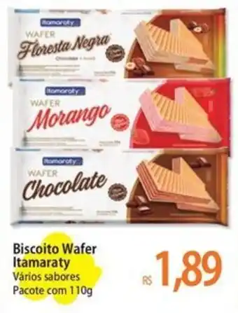 Atacadão Biscoito Wafer Itamaraty Vários sabores Pacote com 110g oferta