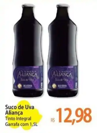 Atacadão Suco de Uva Aliança Tinto Integral Garrafa com 1,5L oferta