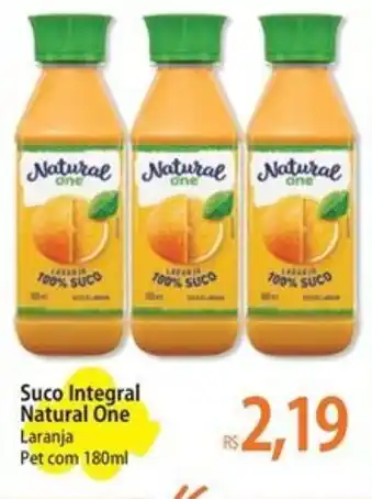 Atacadão Suco Integral Natural One Laranja Pet com 180ml oferta