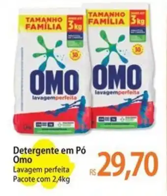 Atacadão Detergente em Pó Omo Lavagem perfeita Pacote com 2,4kg oferta