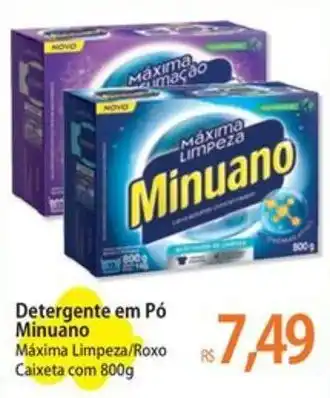 Atacadão Detergente em Pó Minuano Máxima Limpeza/Roxo Caixeta com 800g oferta