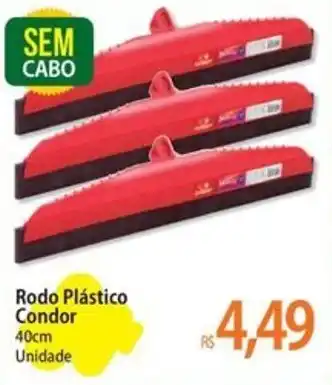 Atacadão Rodo Plástico Condor 40cm Unidade oferta