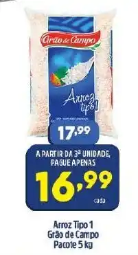 Arena Atacado Arroz tipo 1 Grao de Camp 5kg oferta