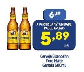 Arena Atacado Cerveja Eisenbahn Puro Malte Garrafa 600ml oferta