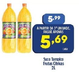 Arena Atacado Suco Tampico Frutas Citricas 2L oferta