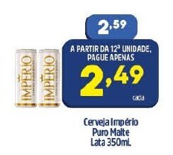 Arena Atacado Cerveja Imperio Puro Malte lata 350ml oferta