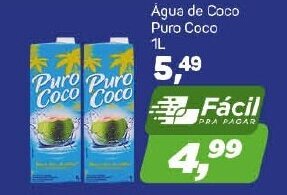 Arena Atacado Agua de Coco Puro Coco 1L oferta