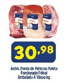 Arena Atacado Acem, Ponta de Peito ou Paleta Porcionado Friboi Embalado a vacuo 1kg oferta