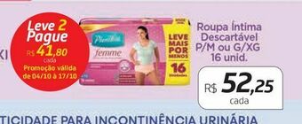 Drogal Incontinência plenitud roupa íntima descartável oferta