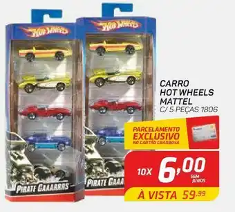 Carro de brinquedo hot wheels 5 peças