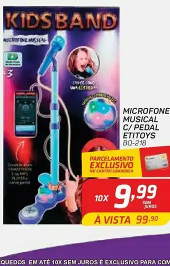 Microfone musical com pedal ettoys