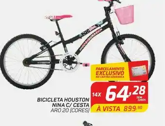 Bicicleta houston nina com cesta