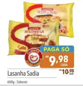 Supermercados Condor Lasanha Sadia 600g -Sabores oferta